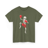 Skeleton Muay Thai Fighter Kickboxing T-Shirt - Military Green