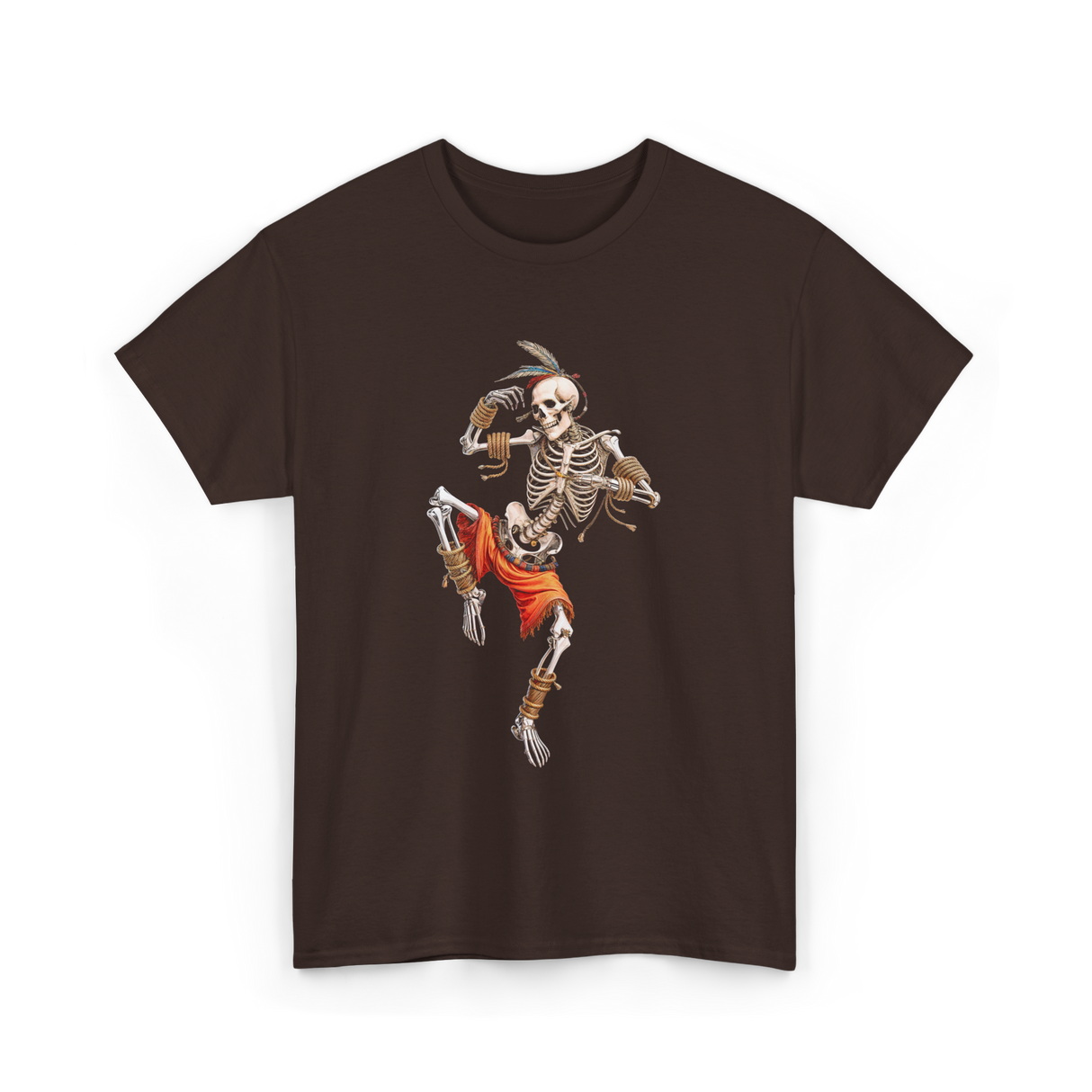 Skeleton Muay Thai Skeleton Martial Arts T-Shirt - Dark Chocolate