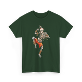 Skeleton Muay Thai Skeleton Martial Arts T-Shirt - Forest Green