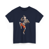 Skeleton Muay Thai Skeleton Martial Arts T-Shirt - Navy