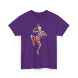 Skeleton Muay Thai Skeleton Martial Arts T-Shirt - Purple