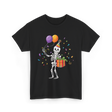 Skeleton Party Halloween T-Shirt - Black