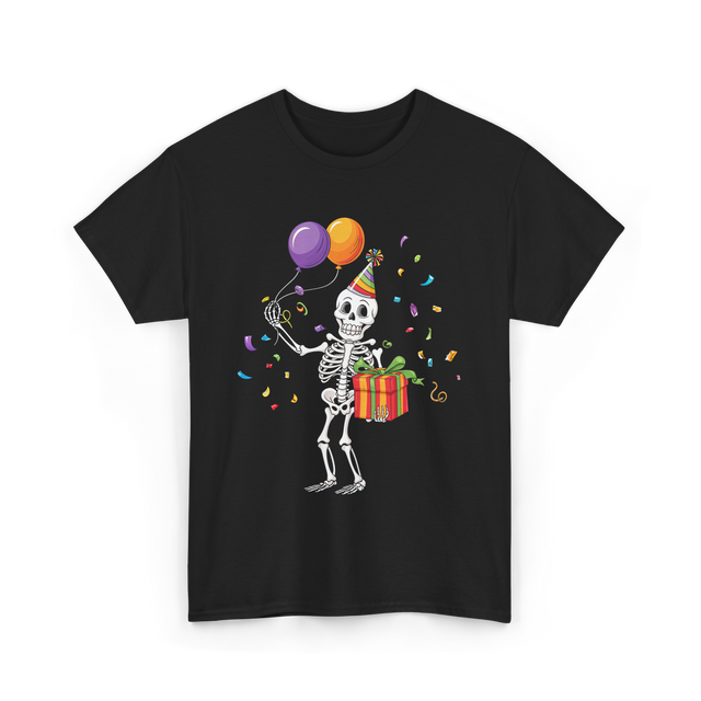 Skeleton Party Halloween T-Shirt - Black