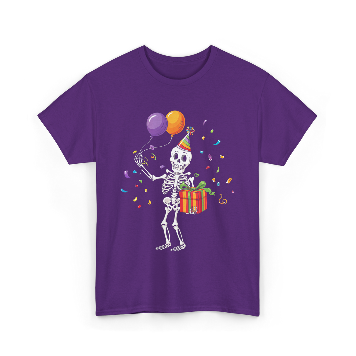 Skeleton Party Halloween T-Shirt - Purple