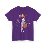 Skeleton Party Halloween T-Shirt - Purple