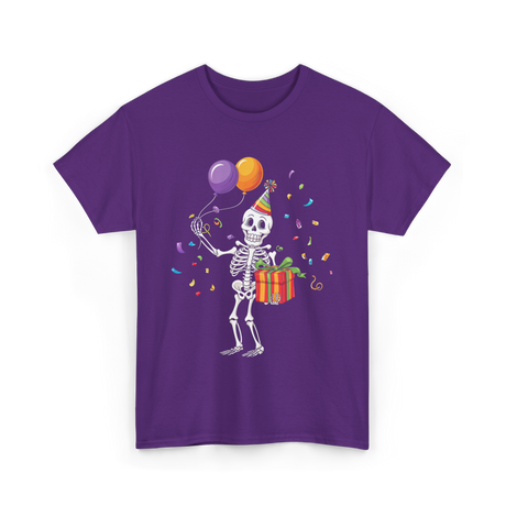 Skeleton Party Halloween T-Shirt - Purple