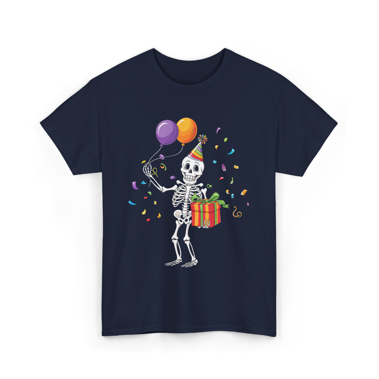 Skeleton Party Halloween T-Shirt - Navy