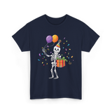 Skeleton Party Halloween T-Shirt - Navy