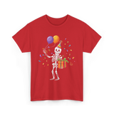 Skeleton Party Halloween T-Shirt - Red