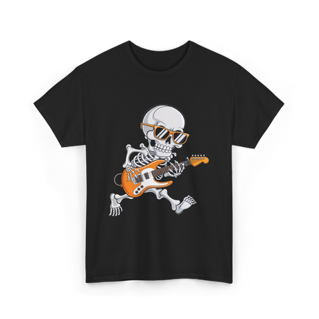 Skeleton Playing Guitar Rock T-Shirt - Black