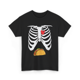 Skeleton Taco Belly Taco T-Shirt - Black