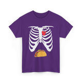 Skeleton Taco Belly Taco T-Shirt - Purple