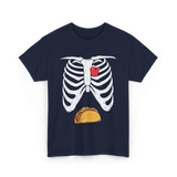 Skeleton Taco Belly Taco T-Shirt - Navy