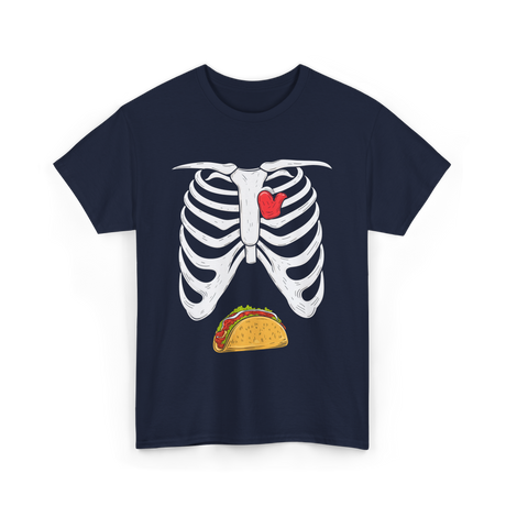 Skeleton Taco Belly Taco T-Shirt - Navy