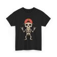 Skeleton Cap Rock Halloween T-Shirt - Black