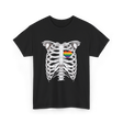 Skeleton Xray Heart LGBTQ T-Shirt - Black