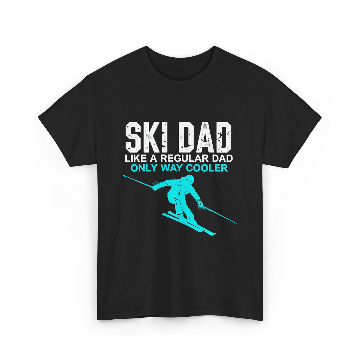 Ski Dad Skiing Dad T-Shirt - Black