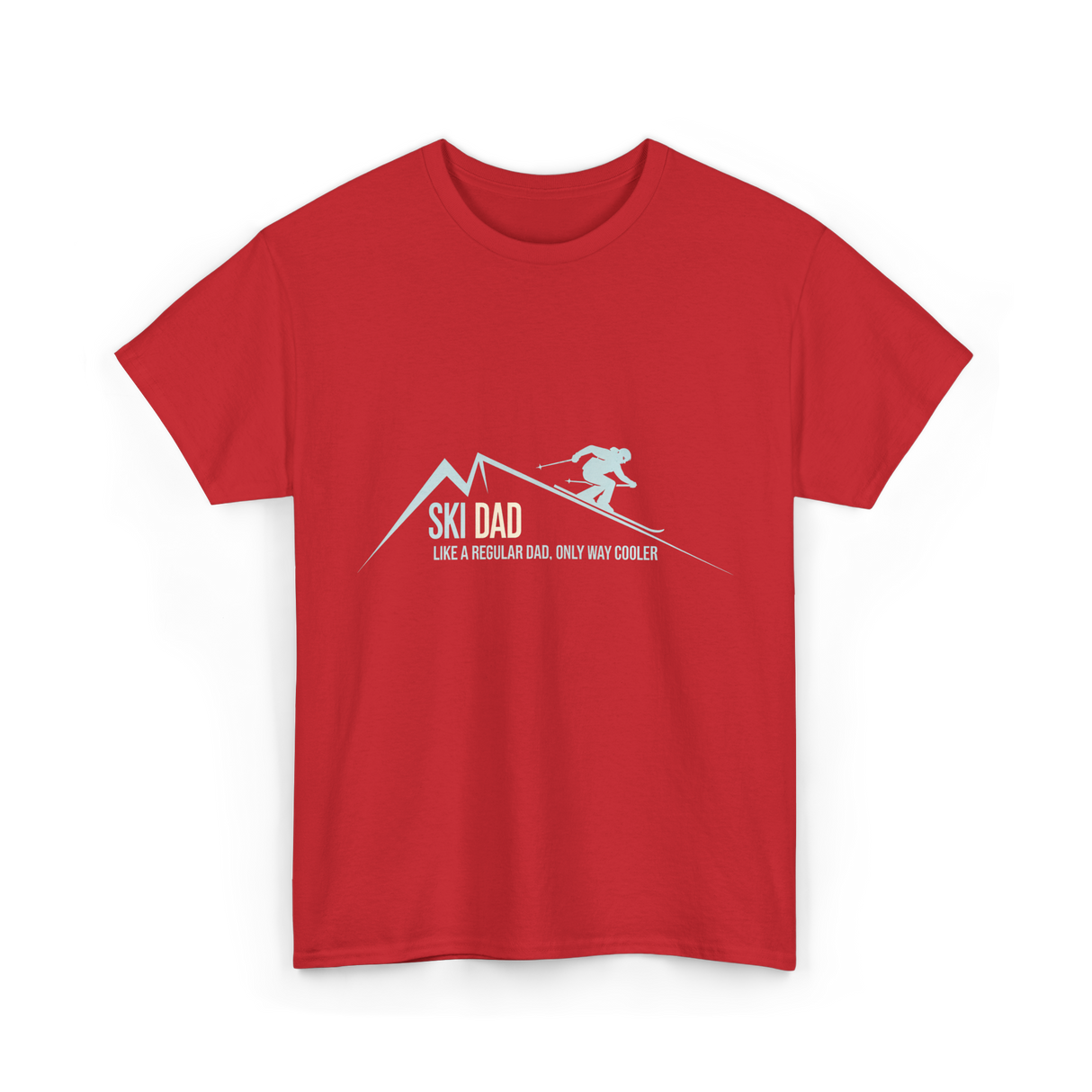 Ski Dad Skiing Dad T-Shirt - Red