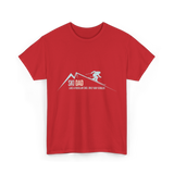 Ski Dad Skiing Dad T-Shirt - Red