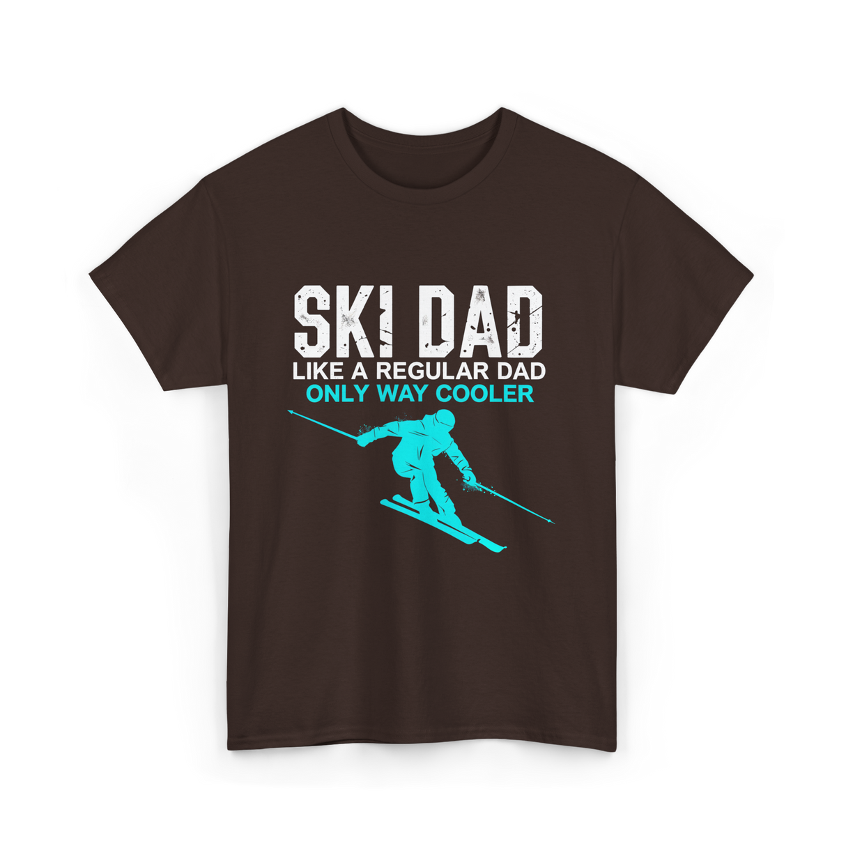 Ski Dad Skiing Dad T-Shirt - Dark Chocolate