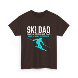 Ski Dad Skiing Dad T-Shirt - Dark Chocolate