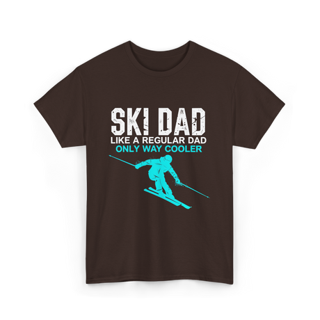 Ski Dad Skiing Dad T-Shirt - Dark Chocolate