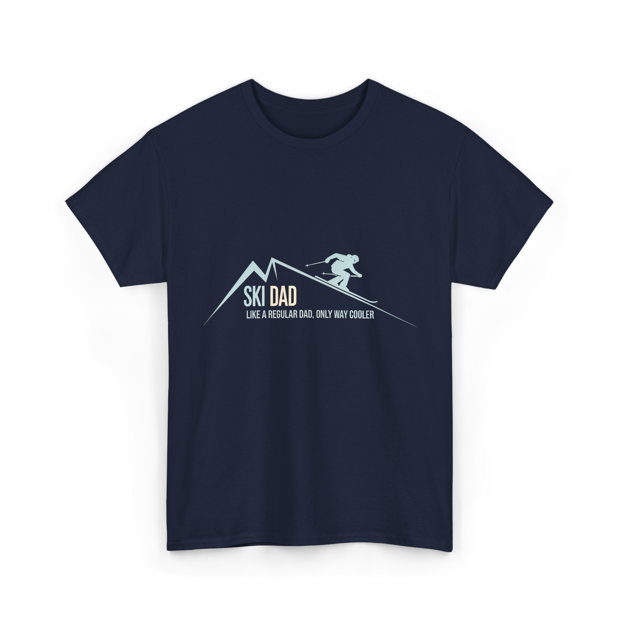 Ski Dad Skiing Dad T-Shirt - Navy