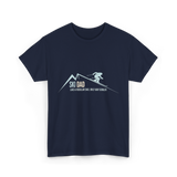 Ski Dad Skiing Dad T-Shirt - Navy