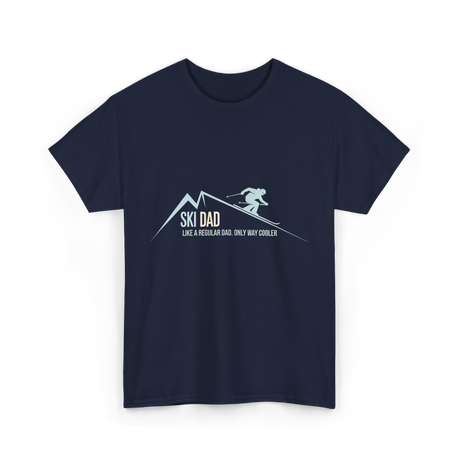 Ski Dad Skiing Dad T-Shirt - Navy