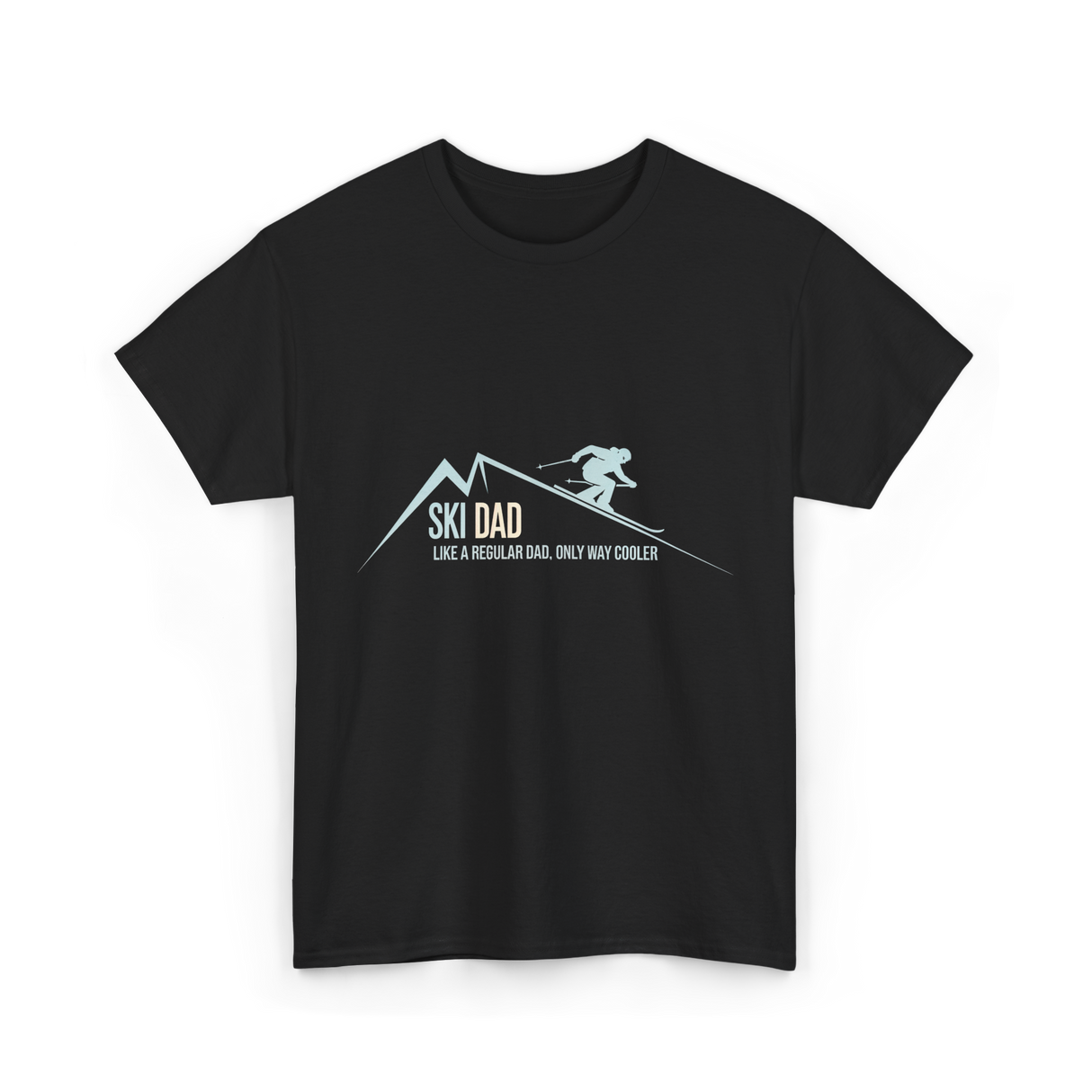 Ski Dad Skiing Dad T-Shirt - Black