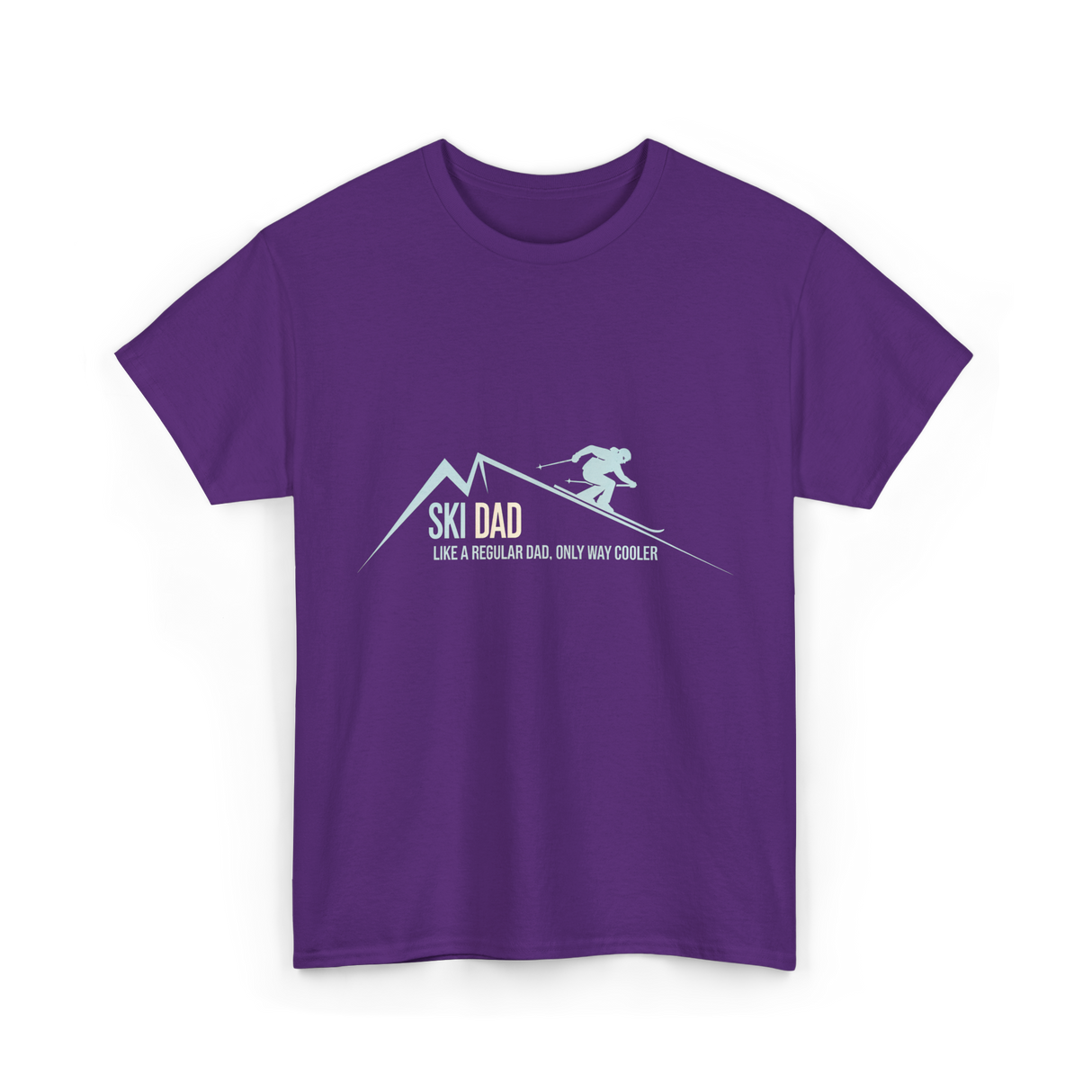 Ski Dad Skiing Dad T-Shirt - Purple