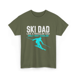 Ski Dad Skiing Dad T-Shirt - Military Green