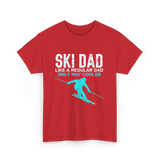 Ski Dad Skiing Dad T-Shirt - Red