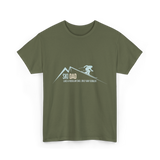 Ski Dad Skiing Dad T-Shirt - Military Green