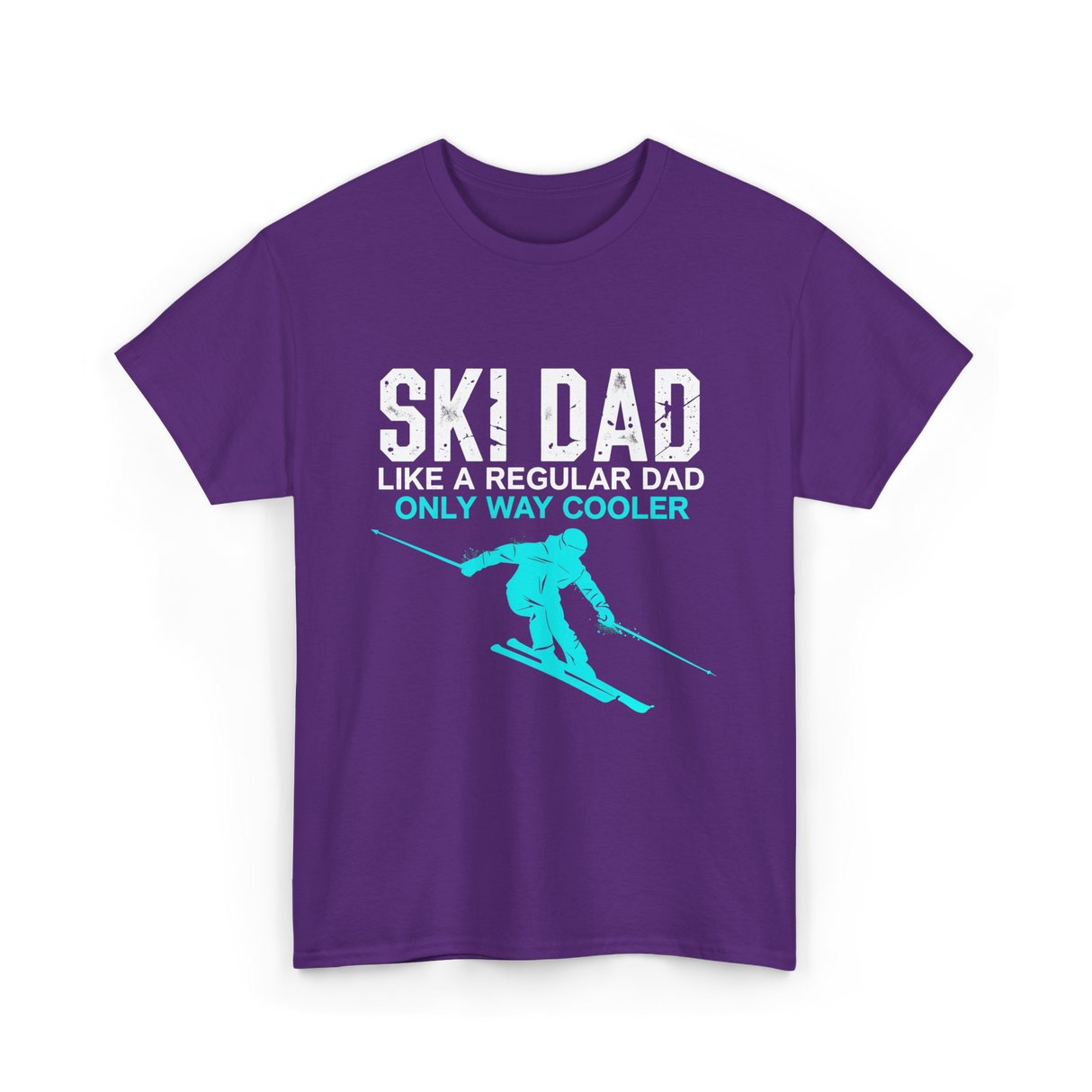 Ski Dad Skiing Dad T-Shirt - Purple