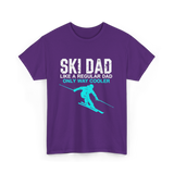 Ski Dad Skiing Dad T-Shirt - Purple