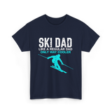 Ski Dad Skiing Dad T-Shirt - Navy