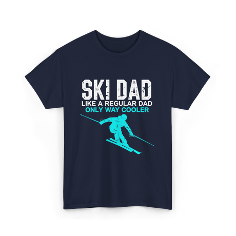 Ski Dad Skiing Dad T-Shirt - Navy