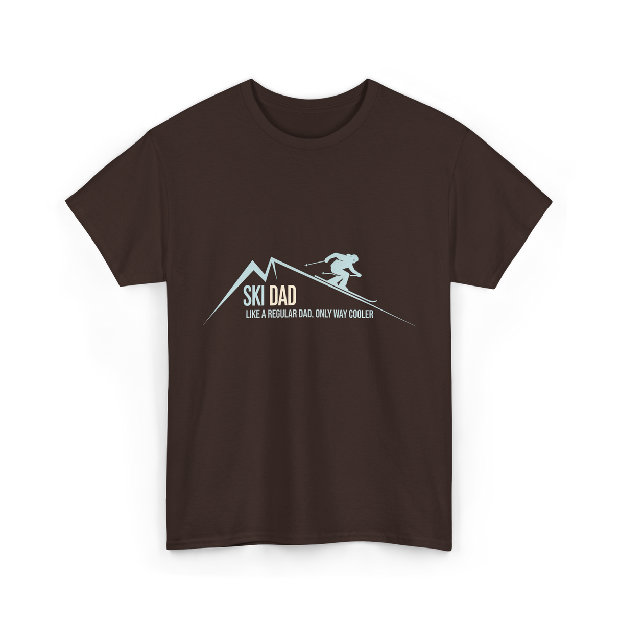 Ski Dad Skiing Dad T-Shirt - Dark Chocolate