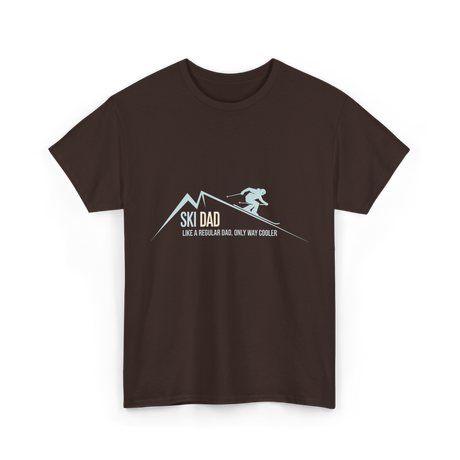 Ski Dad Skiing Dad T-Shirt - Dark Chocolate