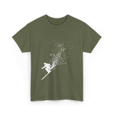 Ski Freestyle Skiing Winter Sports T-Shirt - Military Green