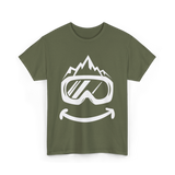 Ski Goggles Mountain Skiing T-Shirt - Military Green