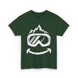 Ski Goggles Mountain Skiing T-Shirt - Forest Green