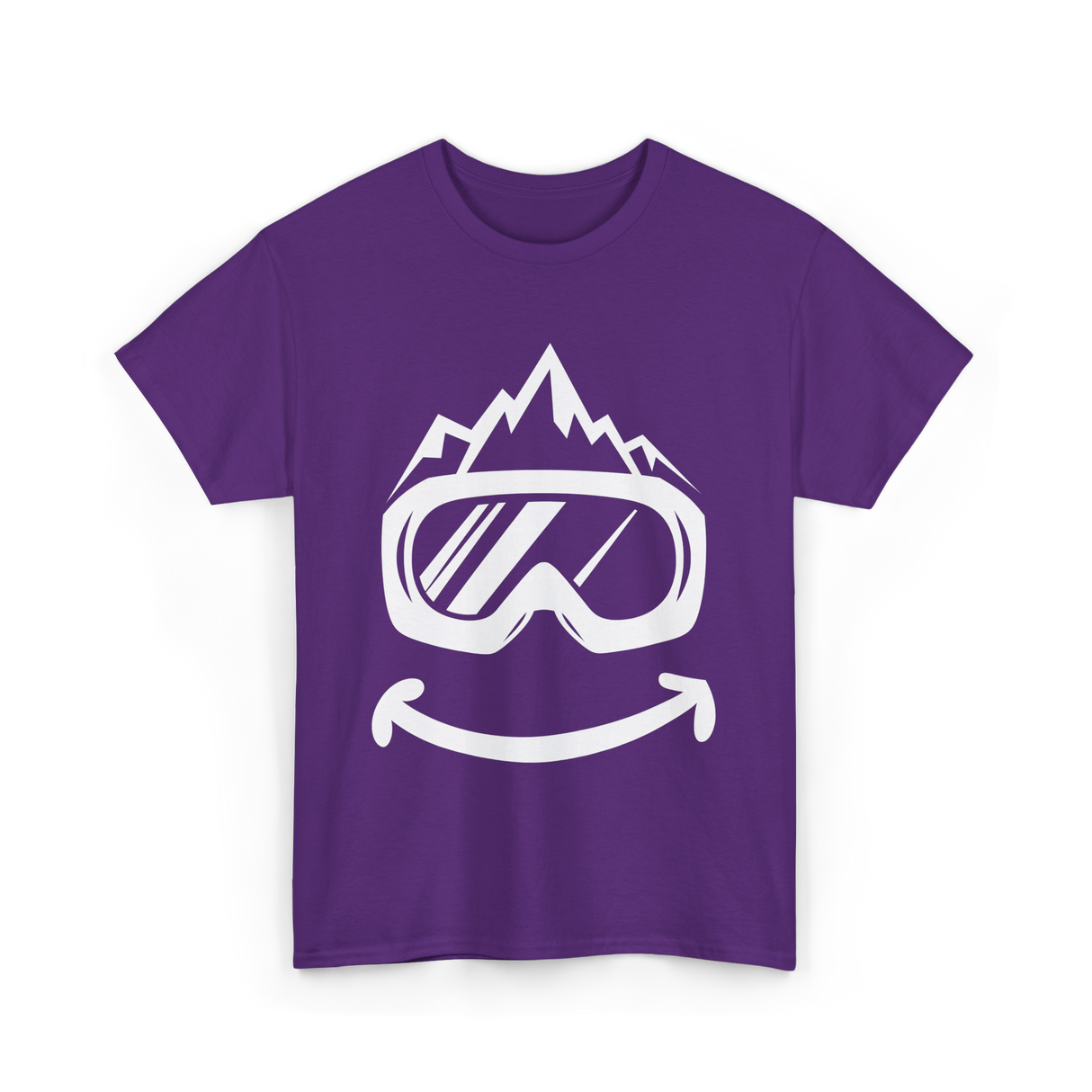 Ski Goggles Mountain Skiing T-Shirt - Purple