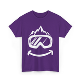 Ski Goggles Mountain Skiing T-Shirt - Purple