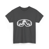 Ski Goggles Mountains Skiing Snow T-Shirt - Dark Heather