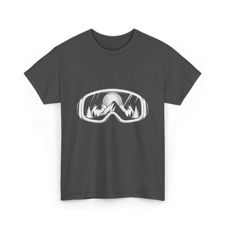 Ski Goggles Mountains Skiing Snow T-Shirt - Dark Heather