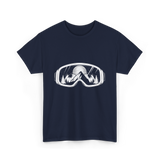 Ski Goggles Mountains Skiing Snow T-Shirt - Navy