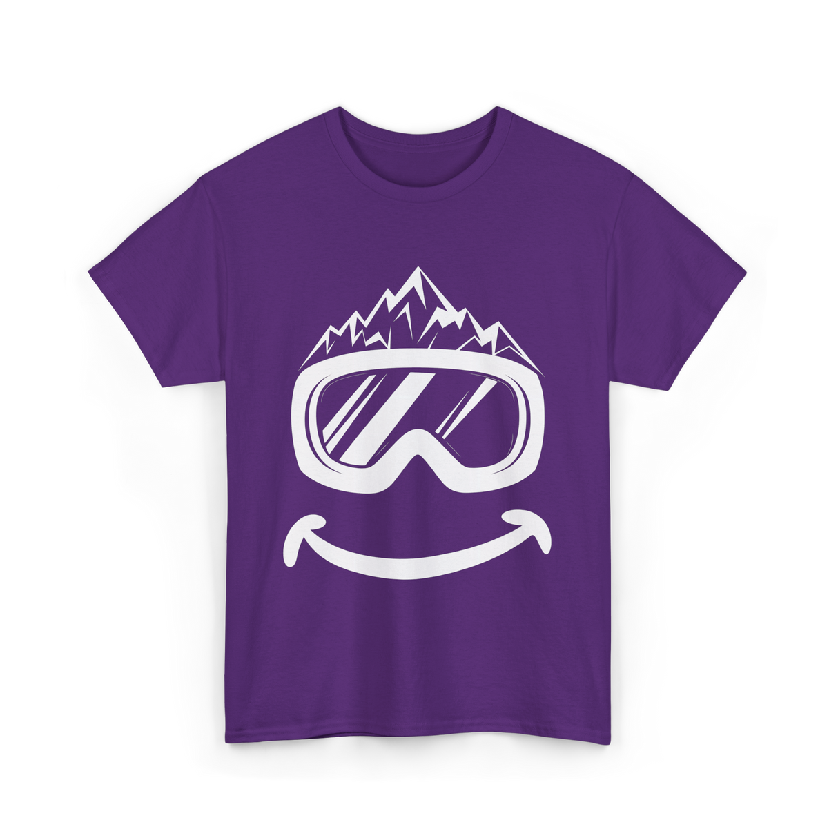 Ski Goggles Mountains Skiing T-Shirt - Purple