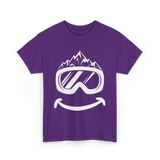 Ski Goggles Mountains Skiing T-Shirt - Purple